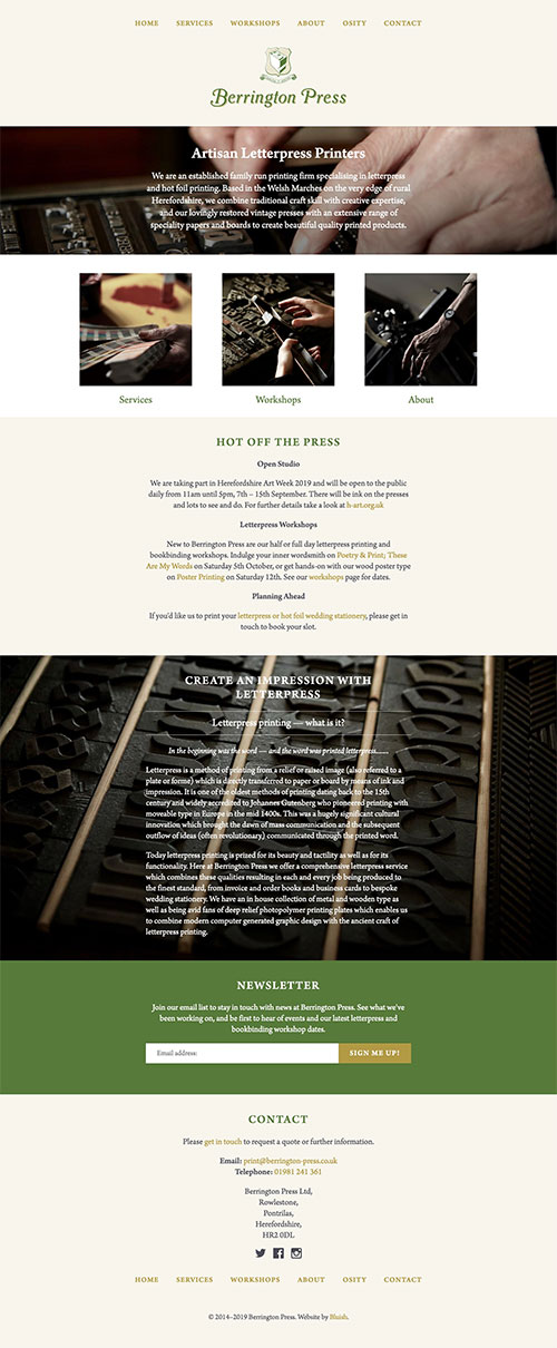 Berrington Press website